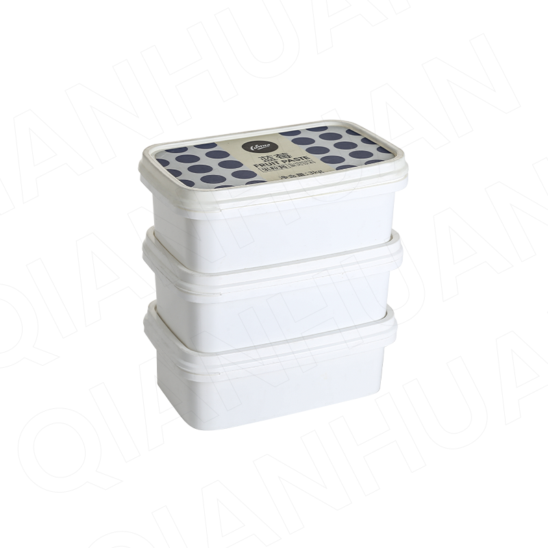 33oz/1L rectangular PP plastic cookie box with lids