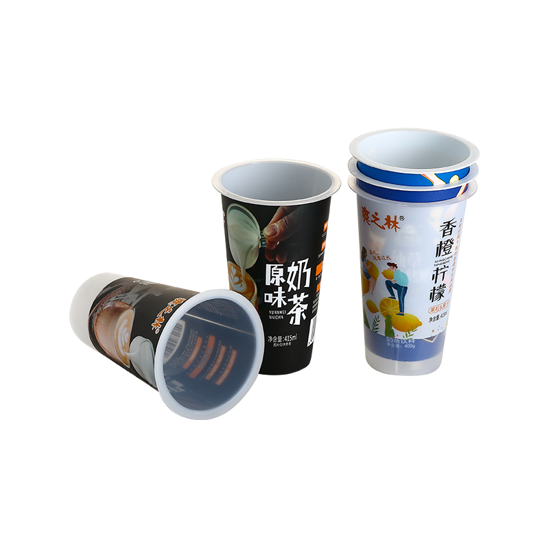 13oz/400ml PP plastic bubble boba tea cups with spill-proof plastic cover