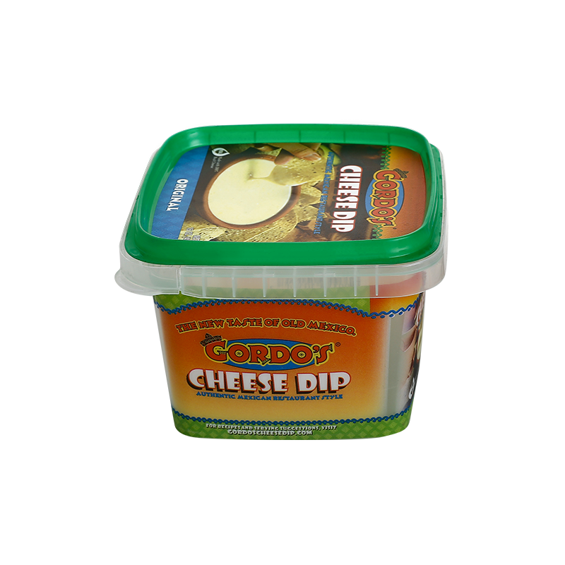 15oz/450ml colorful in-mold labeling pattern PP plastic cheese buckets
