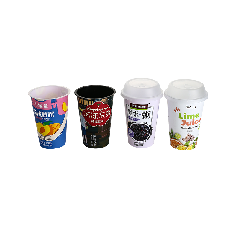 9oz/280ml PP plastic yogurt cups with logo and optional lid