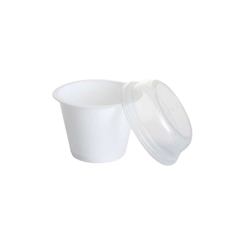 8oz/250ml solid color PP plastic yogurt cups with clear caps