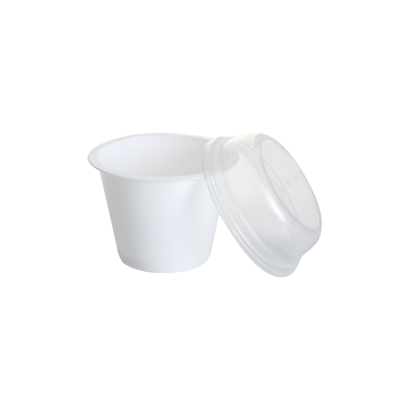 8oz/250ml solid color PP plastic yogurt cups with clear caps