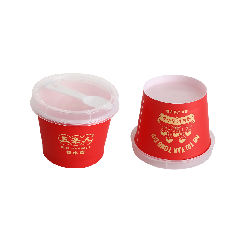 6oz/200ml PP plastic smoothies cups with plastic clear lid and spoon