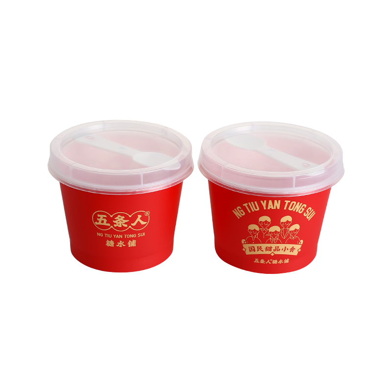 6oz/200ml PP plastic smoothies cups with plastic clear lid and spoon