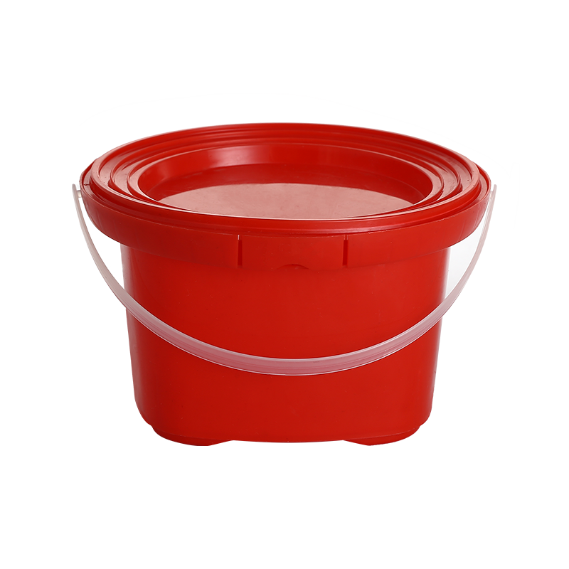 25oz/750ml bottom square top round PP plastic chocolate buckets with handle