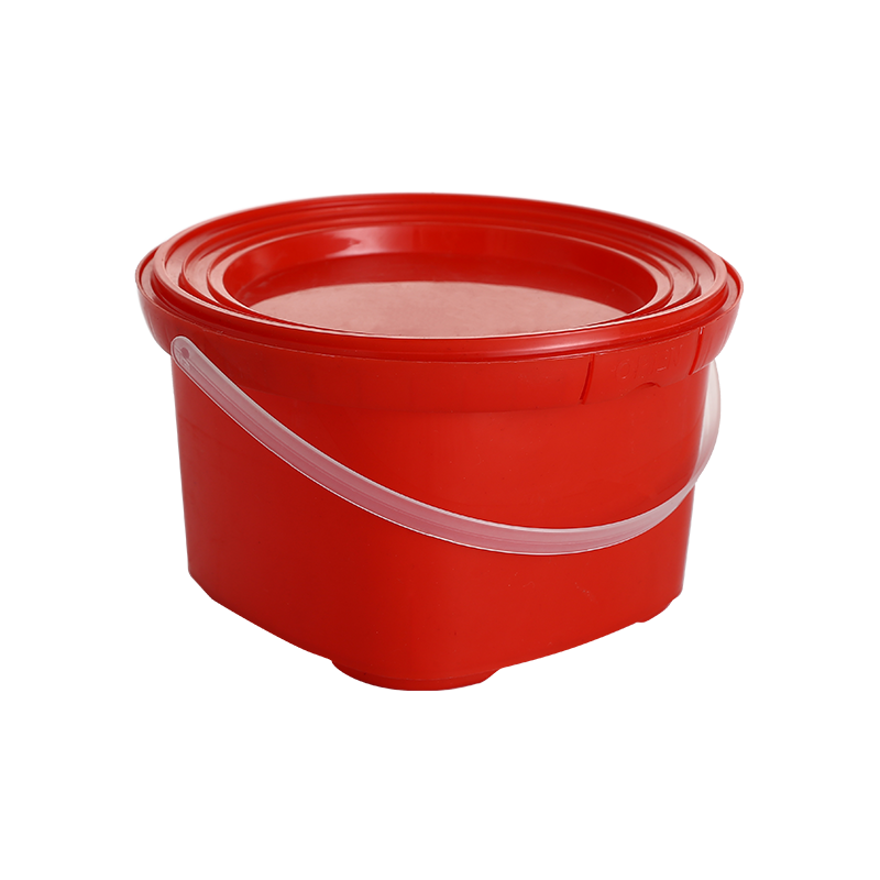 25oz/750ml bottom square top round PP plastic chocolate buckets with handle