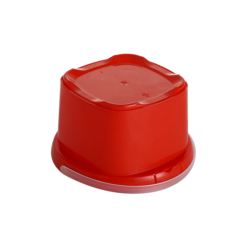 25oz/750ml bottom square top round PP plastic chocolate buckets with handle