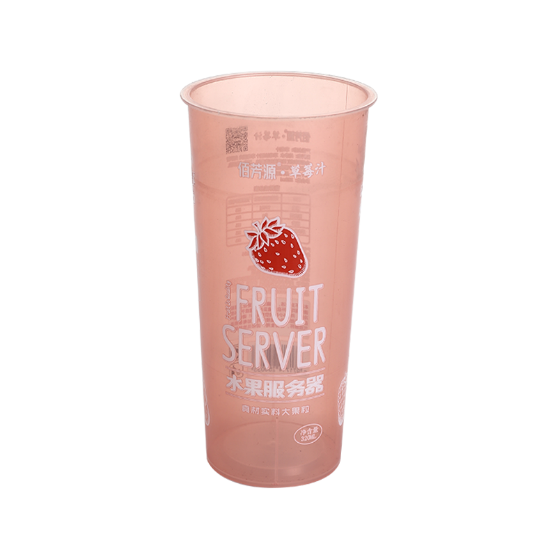 12oz/380ml in-mold labeling pattern translucent PP plastic juice cups