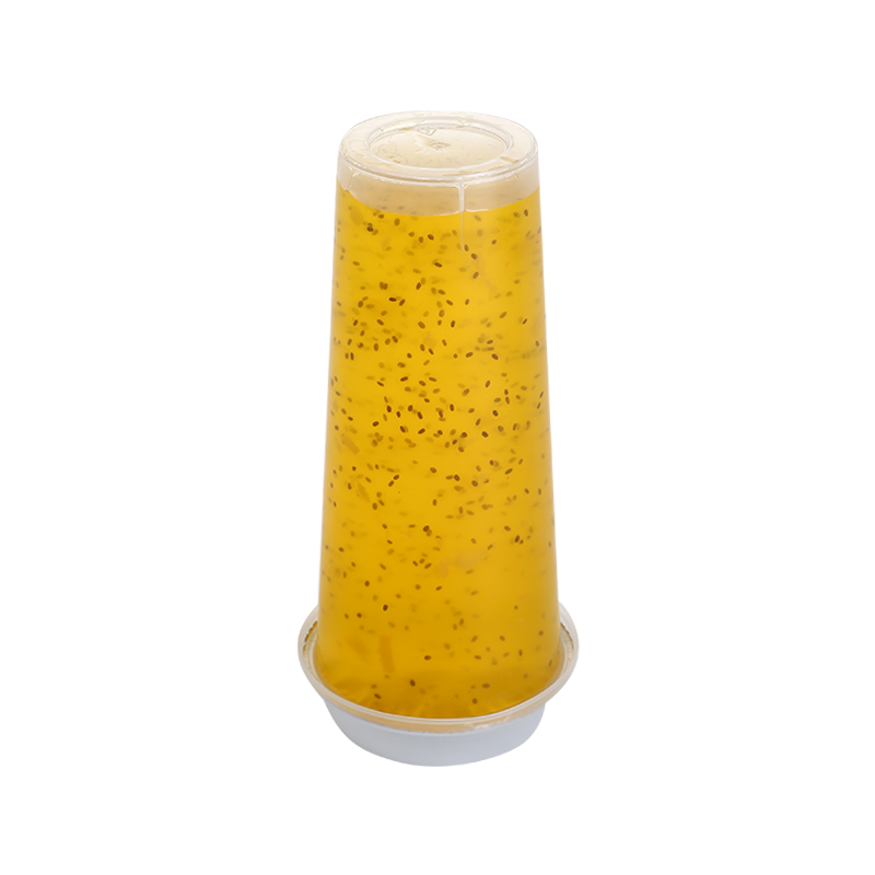18oz/550ml PP plastic juice cups with plastic seal and lid