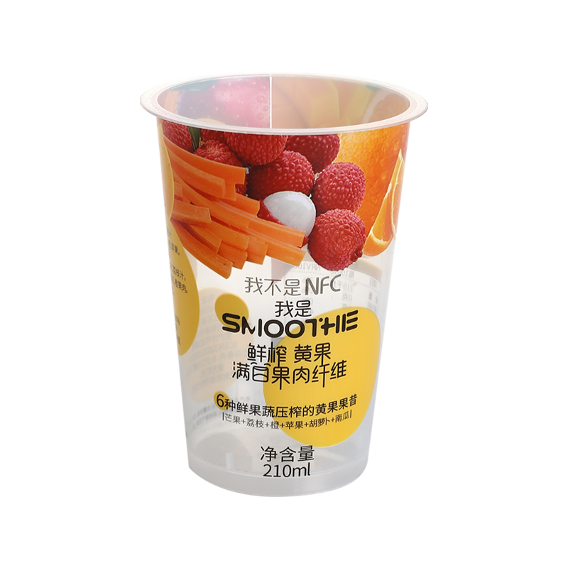 8oz/240ml printed pattern cold drink PP plastic juice cups