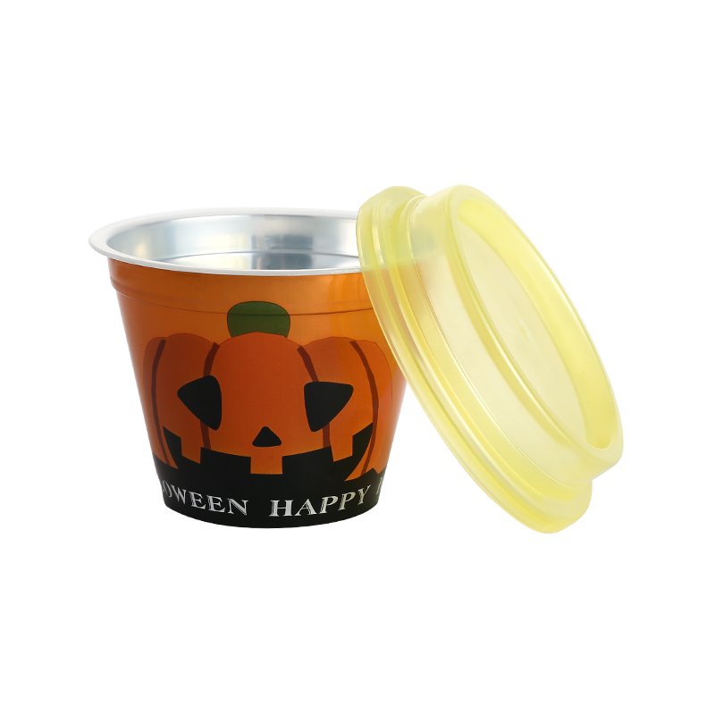 6oz/200ml cartoon PP plastic milkshake cup with lid