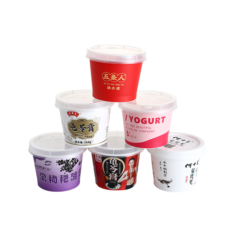 6oz/200ml flat lid PP plastic pudding dessert cups