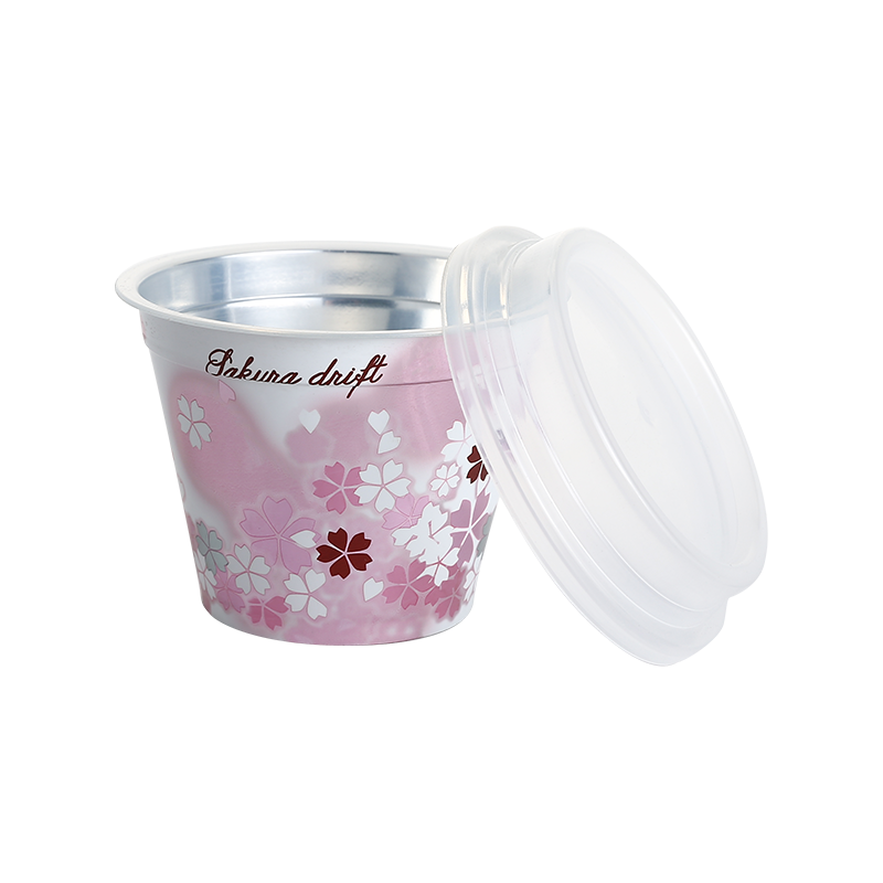 6oz/200ml cartoon PP plastic milkshake cup with lid