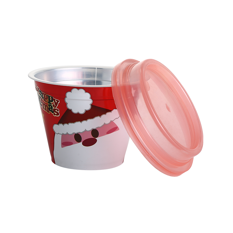 6oz/200ml cartoon PP plastic milkshake cup with lid