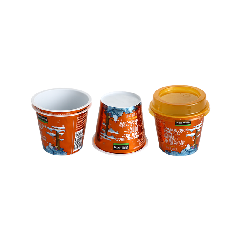 6oz/200ml PP plastic chocolate cups with colored clear flat lids