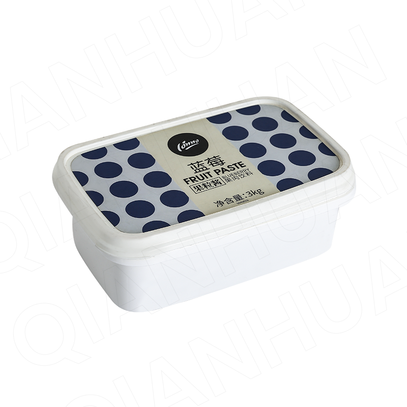 33oz/1L rectangular PP plastic cookie box with lids