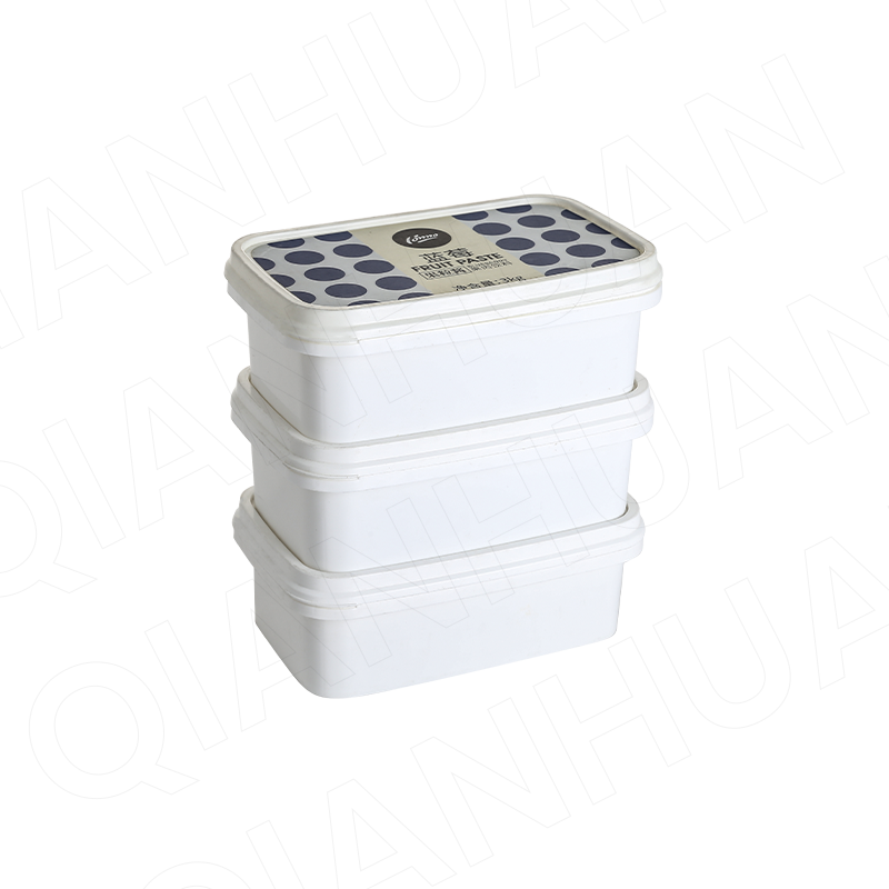 33oz/1L rectangular PP plastic cookie box with lids