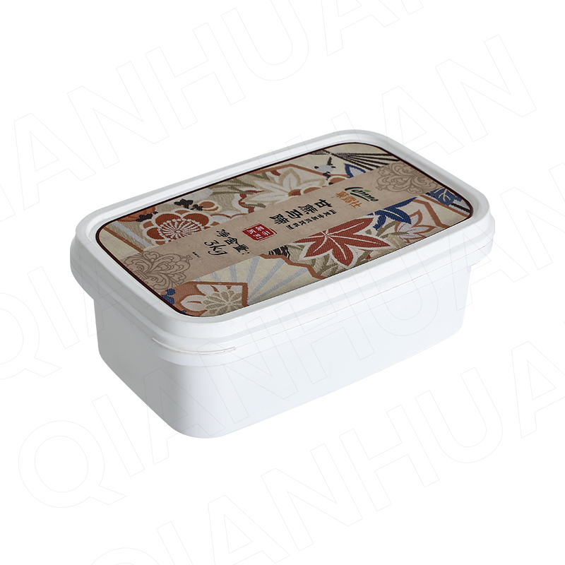 33oz/1L rectangular PP plastic cookie box with lids